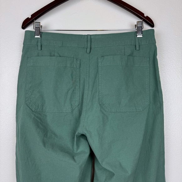 J. Crew Tall Lizzie High Rise Patch Pocket Wide Leg Pants Green Size 30T - Picture 6 of 9
